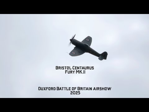 4K 2,480hp Centaurus XVIII Fury MK II at Duxford Battle of Britain airshow 2025