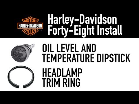 Harley Davidson Sportster headlight trim ring and temperature dipstick install