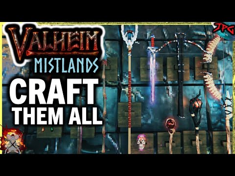 VALHEIM Mistland Tips: All New Weapons Guide - How To Craft Them And Showcase! So Many New Weapons!