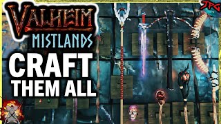 VALHEIM Mistland Tips: All New Weapons Guide - How To Craft Them And Showcase! So Many New Weapons!