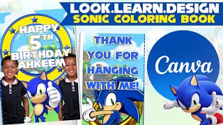 Sonic Coloring Book Look & Design