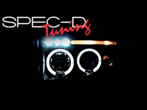 SPECDTUNING DEMO VIDEO: 1994-2001 DODGE RAM HALO LED PROJECTOR HEADLIGHTS