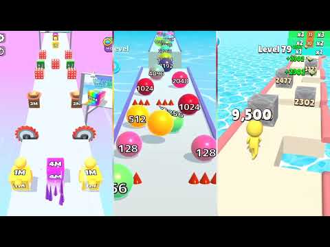 Jelly Run 2048 vs Ball Run Infinity vs Push Harder 3D