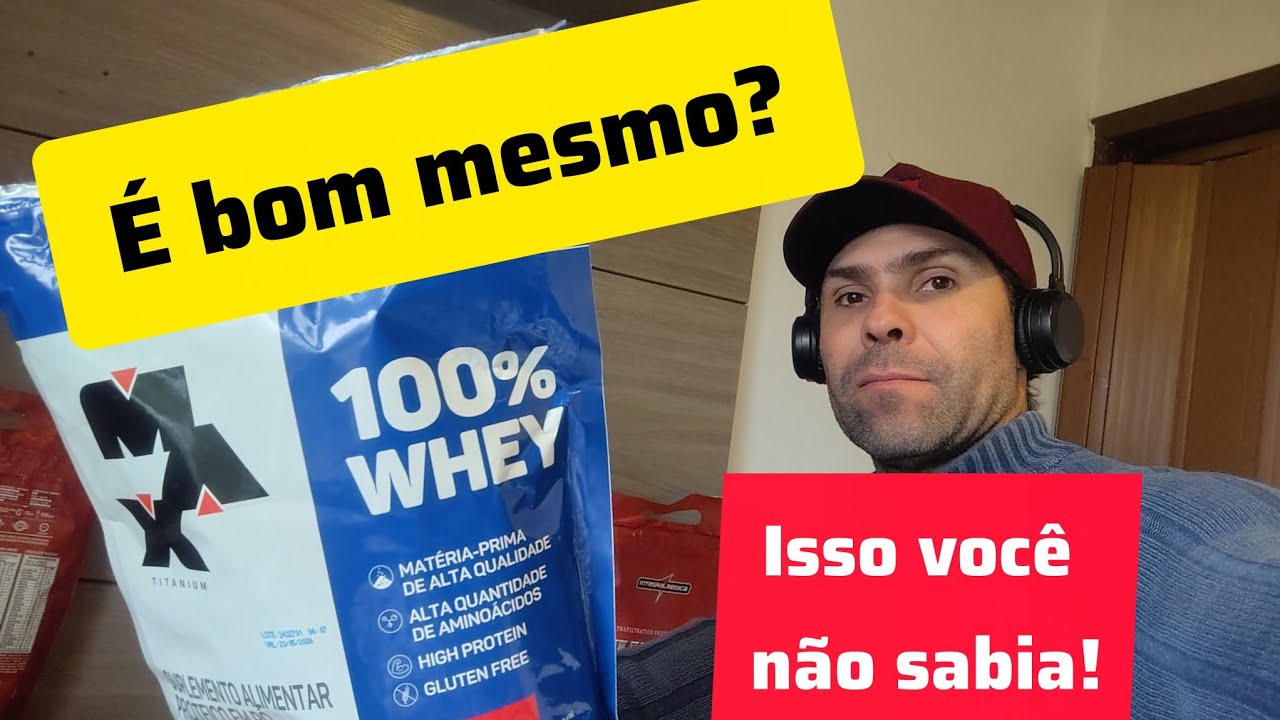 Miniatura da avaliação em vídeo de Whey 100% Max Titanium Whey Concentrado 900g Chocolate