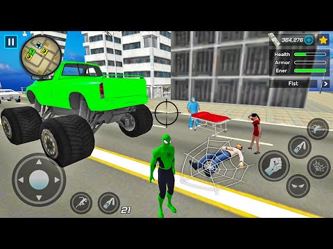 Spider Rope Hero Ninja Gangster Crime Vegas City #8 - Android Gameplay