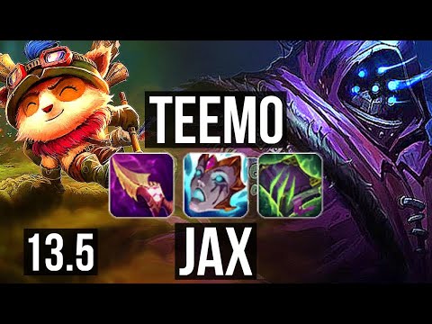 TEEMO vs JAX (TOP) | Rank 3 Teemo, 500+ games, 6/2/7 | KR Grandmaster | 13.5