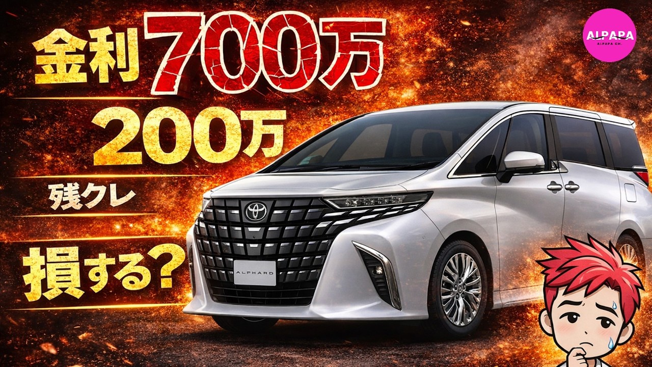 【3分で分かる】知らなきゃワナ落ち金利対象700万？残クレアルファード