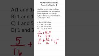 ASVAB/PiCAT Arithmetic Reasoning Test Q: Fractions & Mixed Numbers #acetheasvab w/ #grammarhero