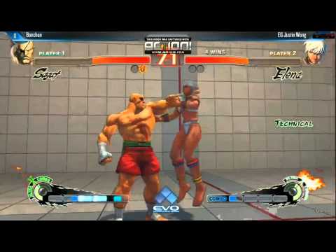 EVO2014 USF4 Semi Finals - Bonchan (SAGAT) vs EG J. Wong (HELENA)