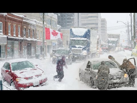 Ontario, Canada Today! Heavy Snowfall Buries Homes, Roads Blocked and Visibility Near Zero