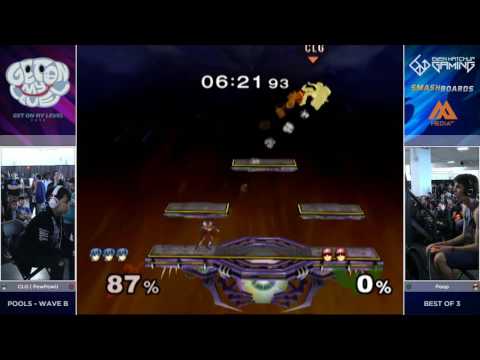 CLG PewPewU (Marth) vs Poop (Falcon) - GOML2016 - SSBM Pools