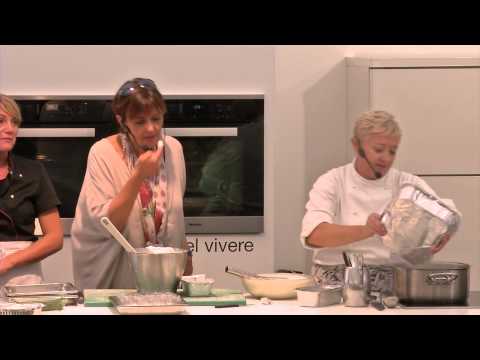 Crema di Yogurt con pere allo Schiopettino e Crumble noci e cannella | Corte del Gusto 2014