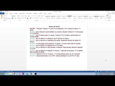 Salmo 29 Para Memorizar