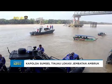 KAPOLDA SUMSEL TINJAU WARGA TERDAMPAK JEMBATAN PUTUS