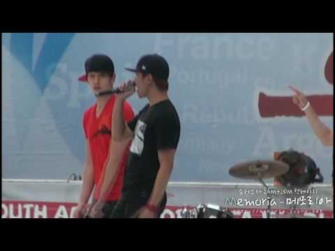 [FANCAM] 100626 2PM World Cup Event - DSCS rehearsal