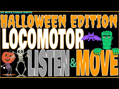 Locomotor LISTEN & MOVE | 🎃👻HALLOWEEN EDITION| 10 Diff Mvmts | No Equip Needed | PreK-2  Warmup