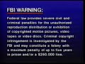 FBI Home Video Warning Solid Blue With Underline Version