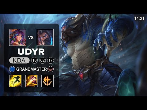 Udyr vs Lillia Jungle - EUW Grandmaster - Patch 14.21 Season 14
