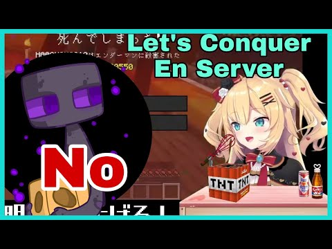 Haachama Want To Conquer En Server But Meet Bitter End | Minecraft [Hololive/Eng Sub]