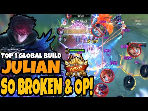JULIAN AFTER NERFED STILL SO BROKEN AND OP! JULIAN EXP LANE ONE HIT BUILD! 🔥 JULIAN BEST BUILD 2022