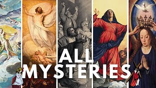 🕊 ALL Mysteries - Joyful, Luminous, Sorrowful, Glorious | Rosary with Scripture