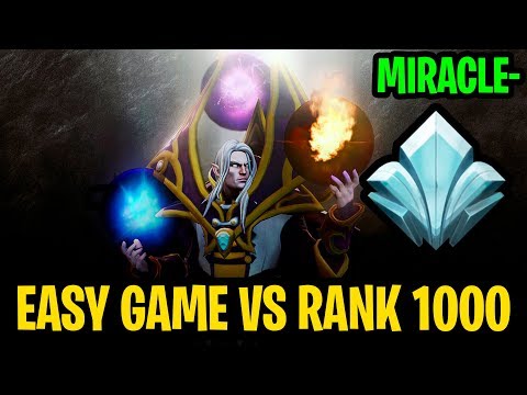 Easy Game VS Rank 1000 - Miracle- Invoker - Dota 2