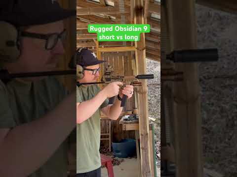 Flux Raider X Rugged Obsidian 9 short vs long sound clip. 147gr#9mm #shooting#suppressor