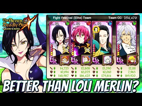 STRUGGLING TO WIN OLD GREEN MERLIN?! LOLI MERLIN SOON* (PvP Showcase) Seven Deadly Sins Grand Cross