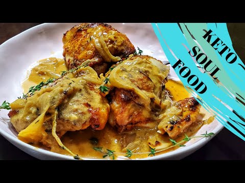 Keto Friendly Soul Food Smothered Chicken | Ninja...