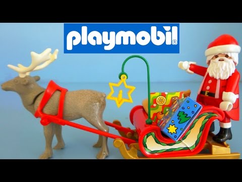 Playmobil Christmas Santa Claus sleigh with Reindeer | Unboxing Playmobil 5590