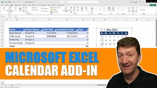 Mini Calendar Add-In for Excel and a little VBA code