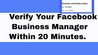 Unlock the Secret Method to Verify Your Facebook Business Manager