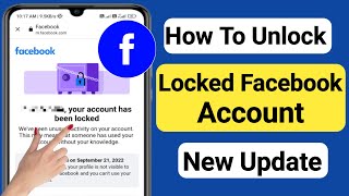 How To Unlock Facebook Account (Update 2023) | Fix Your Account Has Been Locked Facebook