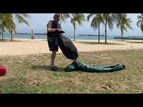 Inflating a packraft