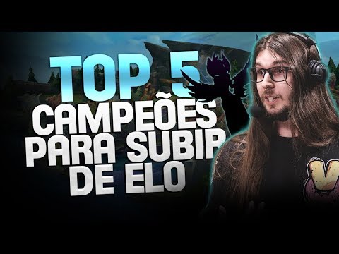 TOP 5 - MELHORES CAMPEÕES PARA SUBIR DE ELO EM CADA LANE!