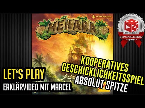 Menara (Zoch 2018) kooperatives Geschicklichkeits Turmbau Brettspiel - Let's Play Rezension
