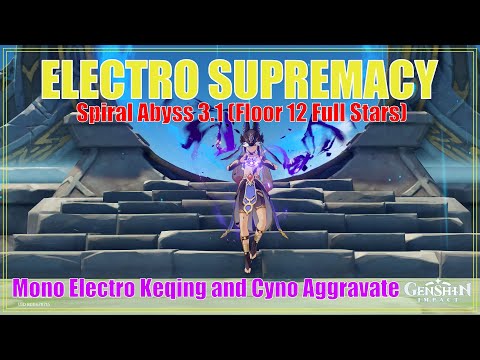 Spiral Abyss 3.1 Electro Supremacy : Mono Electro Keqing and Cyno Aggravate