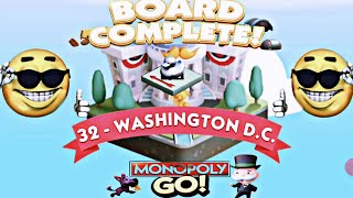 🧙MONOPOLY GO 🤑 WASHINGTON D.C BOARD COMPLETE 32