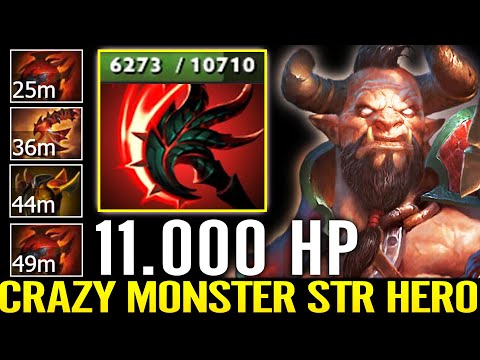 WTF 11.000 HP +500 Strength - 2 Heart Unkillable Centaur Carry Most Crazy Raid Boss 7.29b Dota 2 Pro