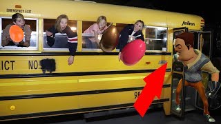 Hello Neighbor in Abandoned School Bus Easter Egg Hunt wins Money