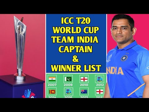ICC T20 World Team India Captain List| ICC T20 World Cup Winner List From 2007 To 2022 | ICC T20 WC