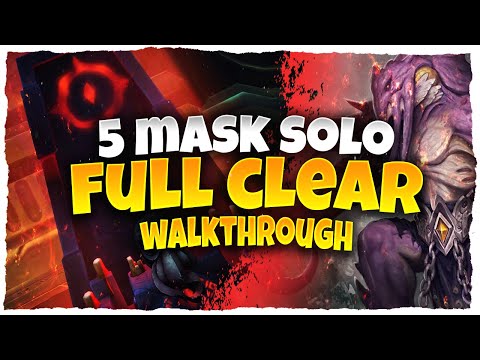 5 MASK FULL CLEAR SOLO WALK THROUGH - BM HUNTER HORRIFIC VISION ORGRIMMAR