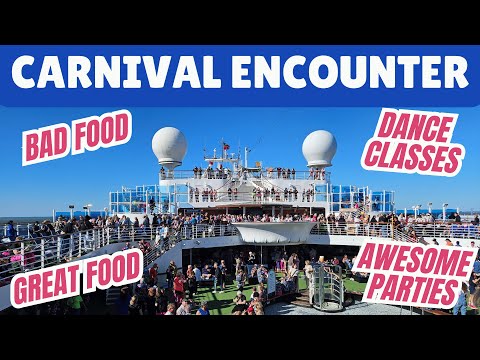 Thumbnail for Carnival Encounter Cruise Vlog Day 2 | Good Food, Bad Food & 80’s Rock-n-Glow Party!