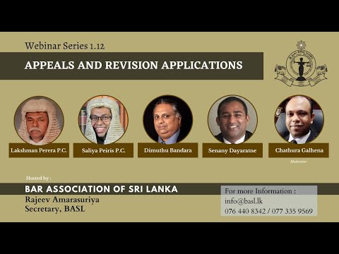 BASL Webinar 1.12: Appeals and Revision Applications