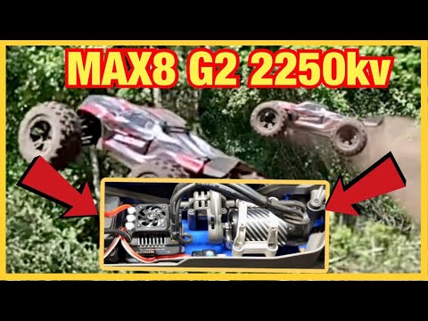 Hobbywing Max8 G2 2250kv in Traxxas Sledge