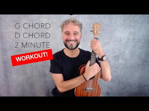 G CHORD - D CHORD 2 MINUTE UKULELE WORKOUT!