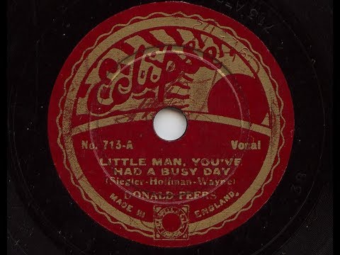 Donald Peers 'Little Man, You've Had A Busy Day' 1934 78 rpm