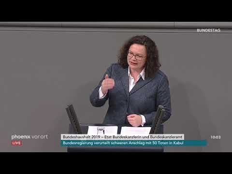 Generaldebatte im Bundestag: Rede von Andrea Nahles am 21.11.2018
