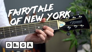 Fairytale Of New York Guitar Lesson Tutorial // Easy Christmas Guitar Songs