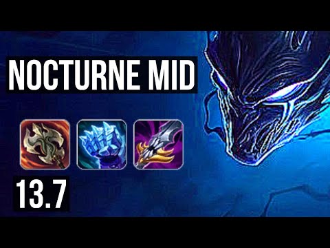 NOCTURNE vs LEBLANC (MID) | 3.3M mastery, 1400+ games, 7/2/8 | KR Master | 13.7
